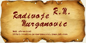 Radivoje Murganović vizit kartica